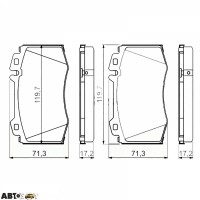 Гальмівні колодки Bosch 0 986 494 576