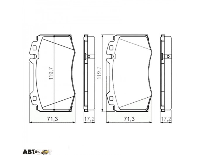Тормозные колодки Bosch 0 986 494 576, цена: 3 859 грн.