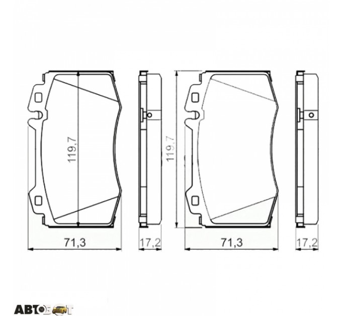 Гальмівні колодки Bosch 0 986 494 576, ціна: 2 101 грн.