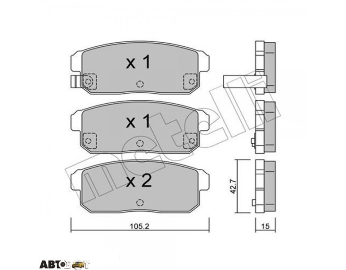Тормозные колодки METELLI 22-0733-0, цена: 1 492 грн.