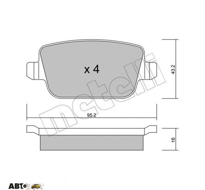 Тормозные колодки METELLI 22-0780-0, цена: 882 грн.