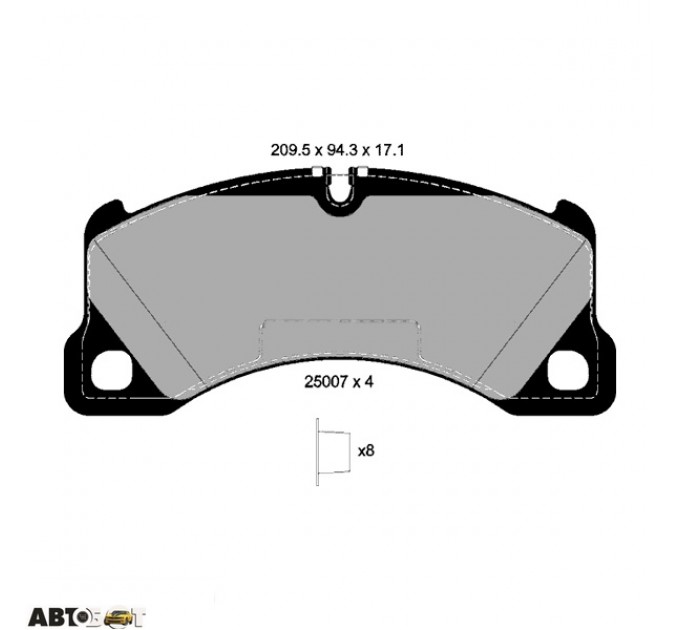 Тормозные колодки Textar 2500701, цена: 7 172 грн.