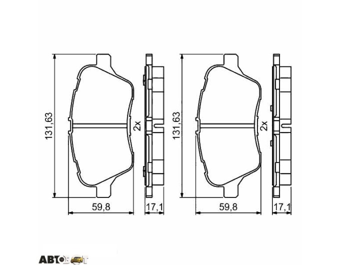 Тормозные колодки Bosch 0 986 494 792, цена: 2 749 грн.