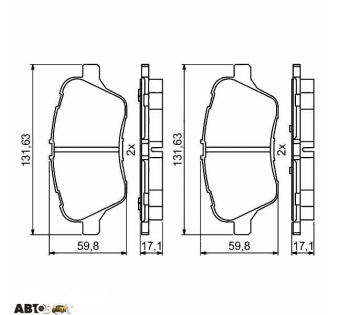 Тормозные колодки Bosch 0 986 494 792, цена: 1 497 грн.