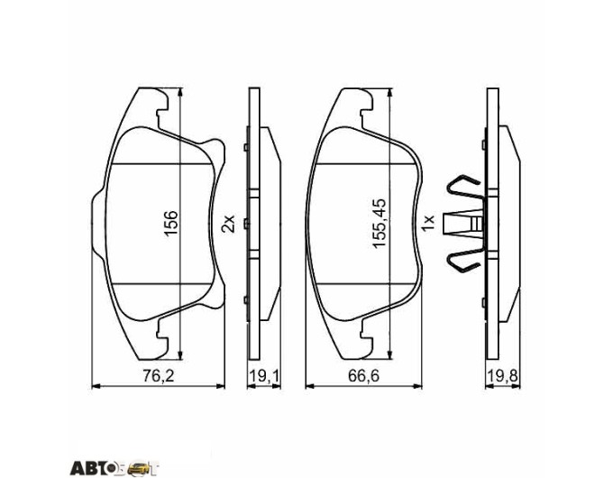 Гальмівні колодки Bosch 0 986 494 837, ціна: 3 955 грн.