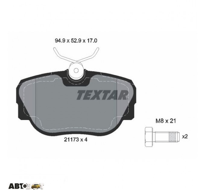 Гальмівні колодки Textar 2117302, ціна: 2 011 грн.