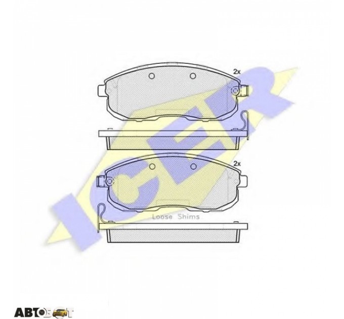 Гальмівні колодки ICER 181882, ціна: 1 239 грн.