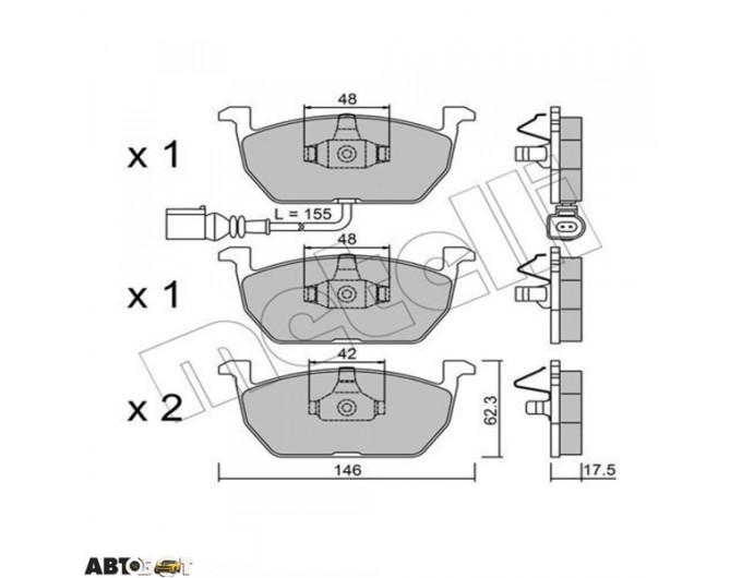 Тормозные колодки METELLI 22-1028-0, цена: 2 420 грн.