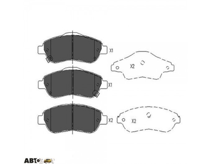 Тормозные колодки KAVO PARTS KBP-2041, цена: 1 747 грн.