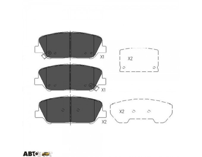 Тормозные колодки KAVO PARTS KBP-3042, цена: 1 731 грн.
