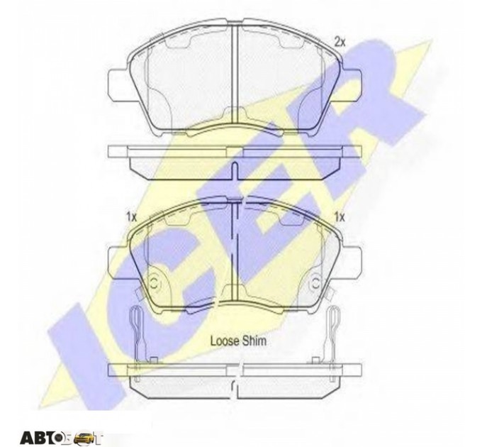 Гальмівні колодки ICER 182073, ціна: 1 338 грн.