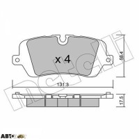 Тормозные колодки METELLI 22-1025-0