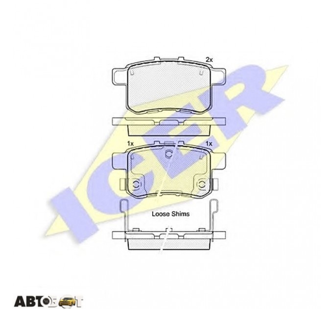 Тормозные колодки ICER 181907, цена: 1 131 грн.
