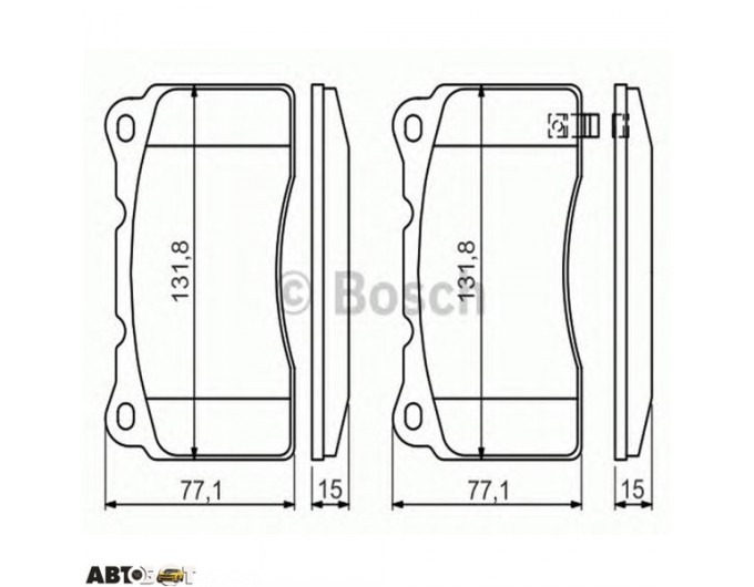 Тормозные колодки Bosch 0 986 494 395, цена: 2 828 грн.