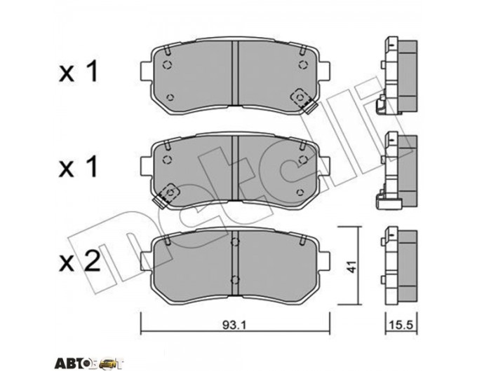 Тормозные колодки METELLI 22-0725-1, цена: 1 552 грн.