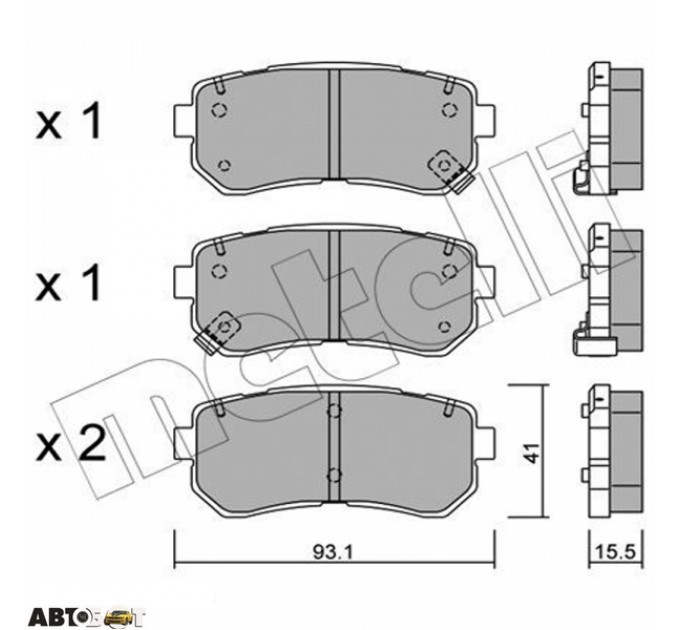 Тормозные колодки METELLI 22-0725-1, цена: 853 грн.