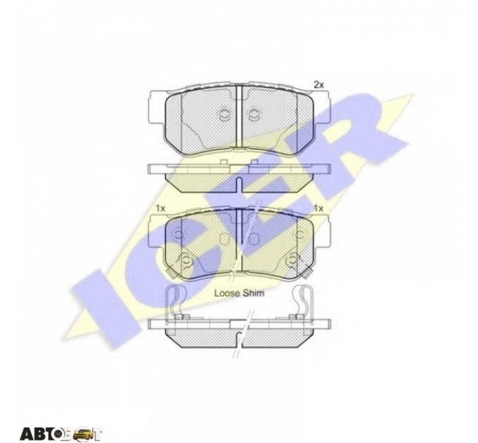 Тормозные колодки ICER 181645, цена: 809 грн.