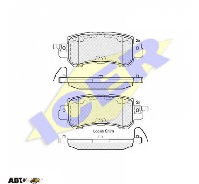 Тормозные колодки ICER 182056, цена: 1 068 грн.