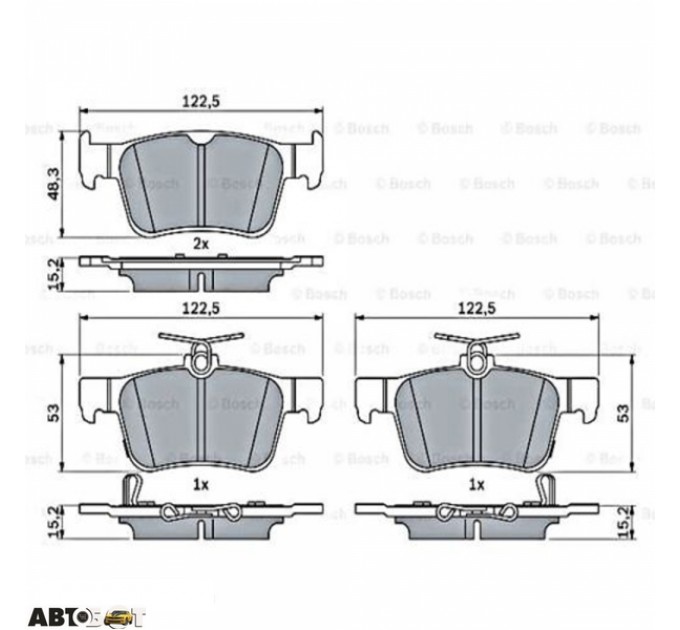 Гальмівні колодки Bosch 0 986 424 807, ціна: 1 189 грн.