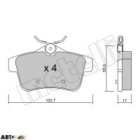 Тормозные колодки METELLI 22-0855-0