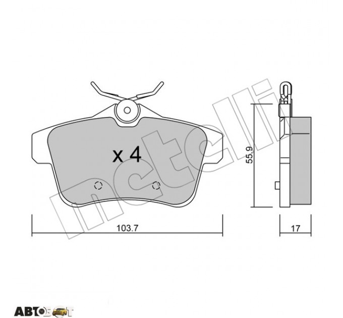 Тормозные колодки METELLI 22-0855-0, цена: 1 106 грн.