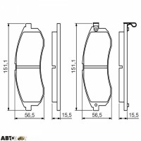 Тормозные колодки Bosch 0 986 494 362