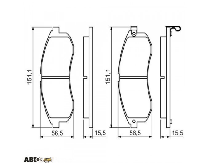 Тормозные колодки Bosch 0 986 494 362, цена: 3 033 грн.