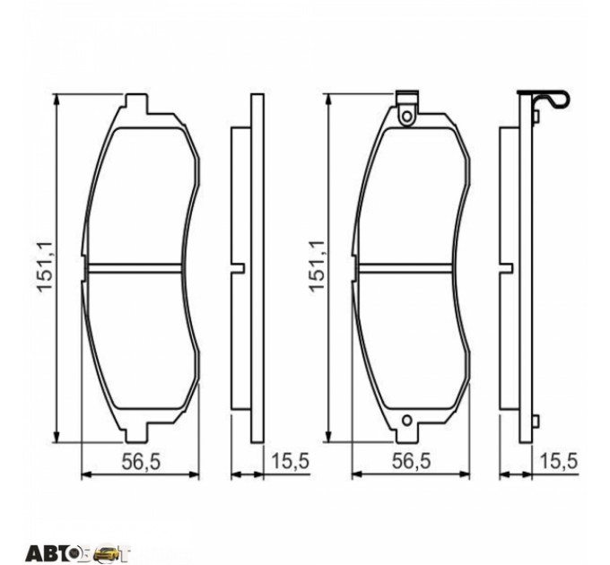 Гальмівні колодки Bosch 0 986 494 362, ціна: 1 652 грн.