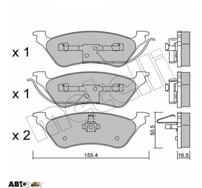 Тормозные колодки METELLI 22-0625-0, цена: 1 023 грн.