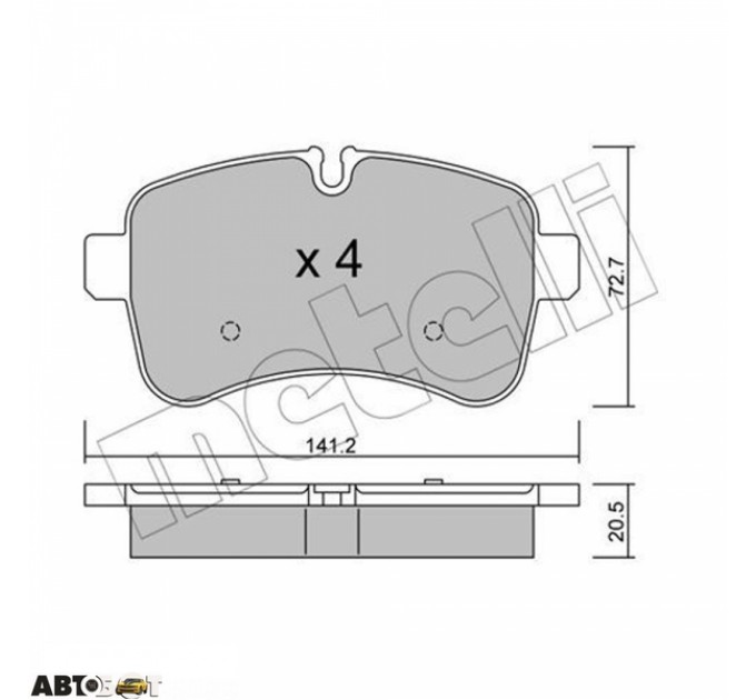 Гальмівні колодки METELLI 22-0711-0, ціна: 1 229 грн.