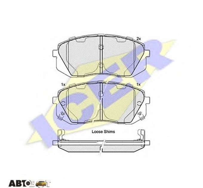 Гальмівні колодки ICER 181826, ціна: 1 148 грн.