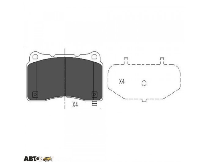Гальмівні колодки KAVO PARTS KBP-8021, ціна: 2 498 грн.