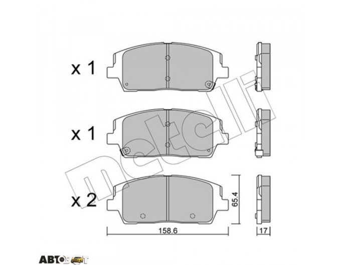Тормозные колодки METELLI 22-1244-0, цена: 2 498 грн.