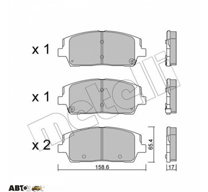 Тормозные колодки METELLI 22-1244-0, цена: 1 374 грн.