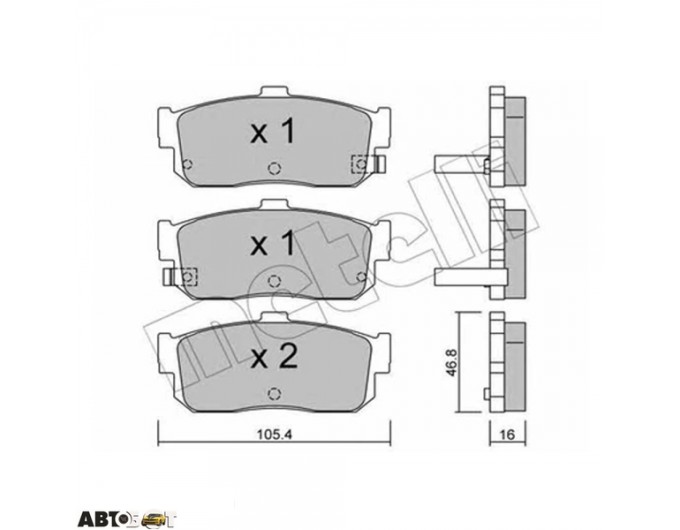 Тормозные колодки METELLI 22-0193-1, цена: 1 764 грн.