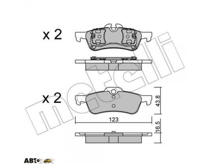 Тормозные колодки METELLI 22-0556-0, цена: 1 777 грн.