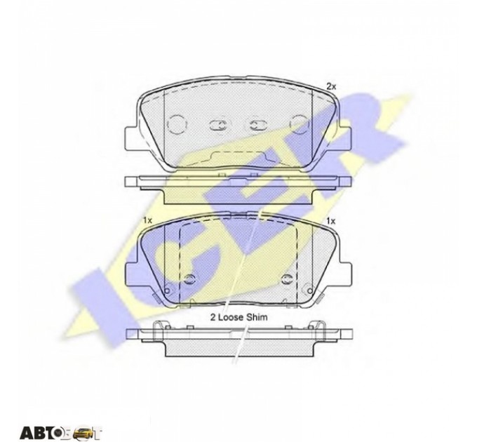 Гальмівні колодки ICER 182090, ціна: 1 442 грн.