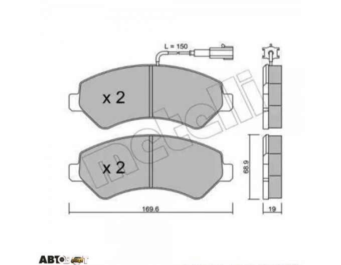 Гальмівні колодки METELLI 22-0709-1, ціна: 2 743 грн.
