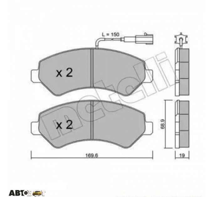 Тормозные колодки METELLI 22-0709-1, цена: 1 494 грн.