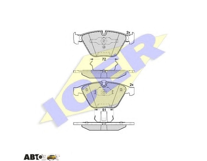 Тормозные колодки ICER 181577, цена: 2 352 грн.