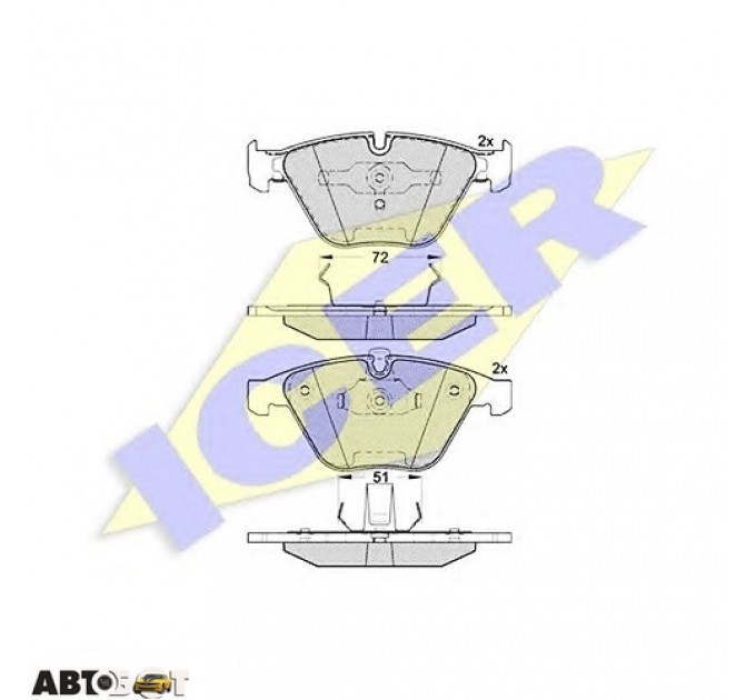 Гальмівні колодки ICER 181577, ціна: 1 281 грн.