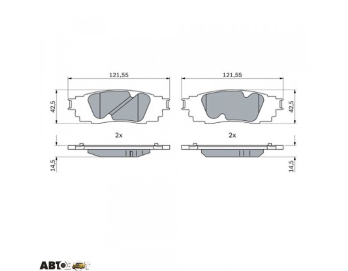 Тормозные колодки Bosch 0 986 424 912, цена: 2 104 грн.