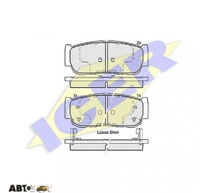 Тормозные колодки ICER 181967, цена: 1 281 грн.