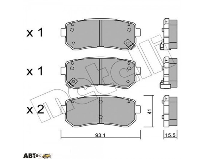 Тормозные колодки METELLI 22-1158-0, цена: 2 098 грн.