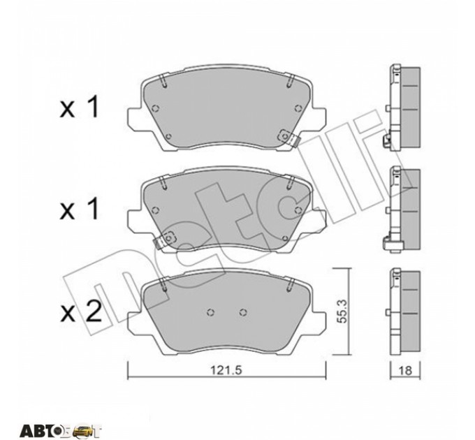 Тормозные колодки METELLI 22-1165-0, цена: 1 123 грн.