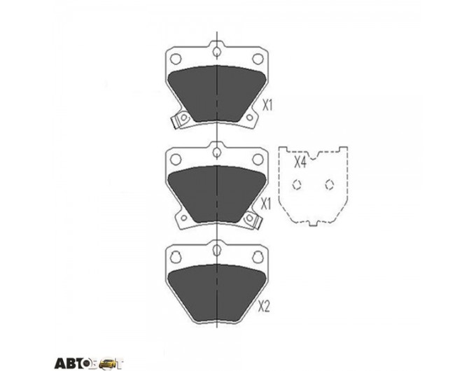 Тормозные колодки KAVO PARTS KBP-9013, цена: 1 211 грн.