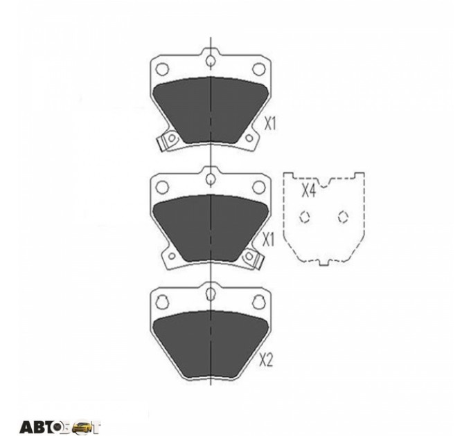 Гальмівні колодки KAVO PARTS KBP-9013, ціна: 666 грн.