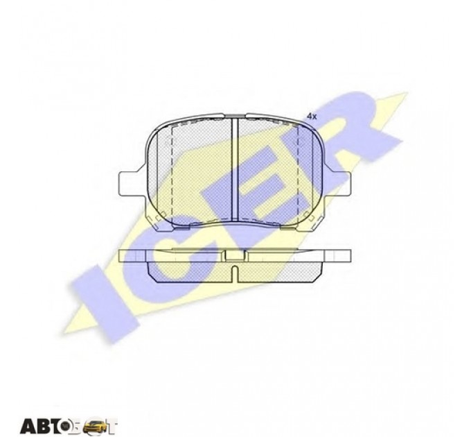 Тормозные колодки ICER 181632, цена: 1 066 грн.