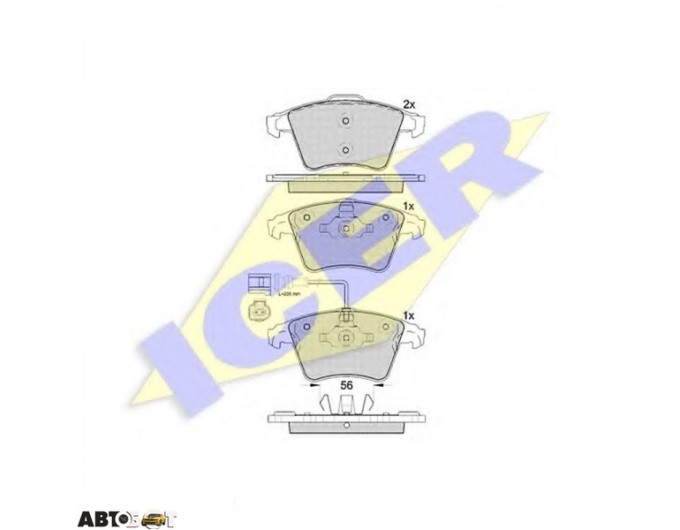 Гальмівні колодки ICER 181778, ціна: 2 763 грн.