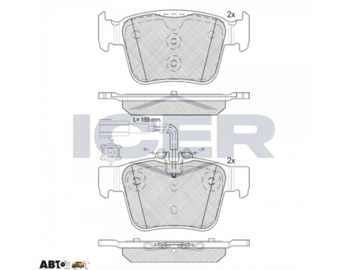Тормозные колодки ICER 182299, цена: 2 565 грн.